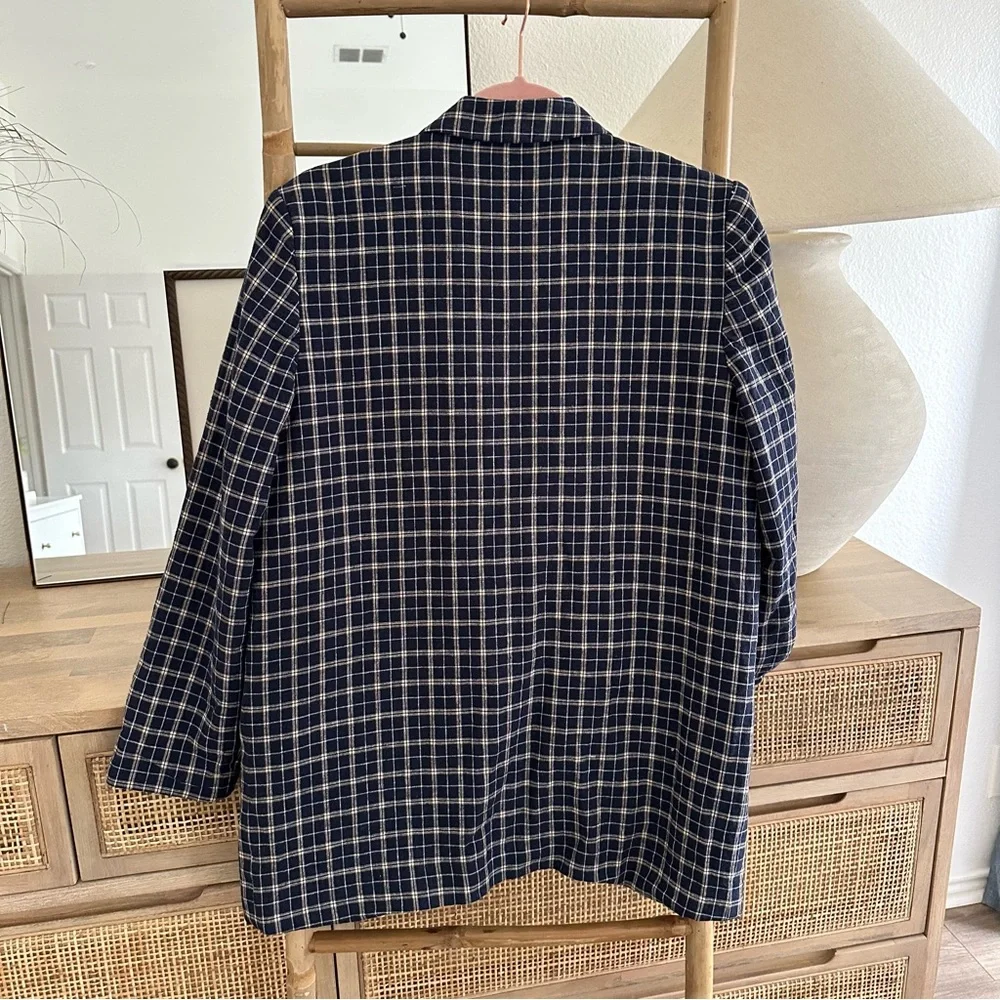 Vintage Sag Harbor Blue Plaid Blazer Sz 12 - Picture 2 of 5
